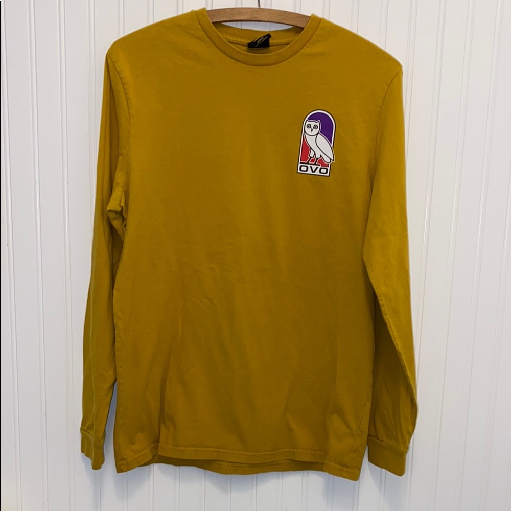 October’s Very Own long sleeve tee, dark yellow, men’s medium